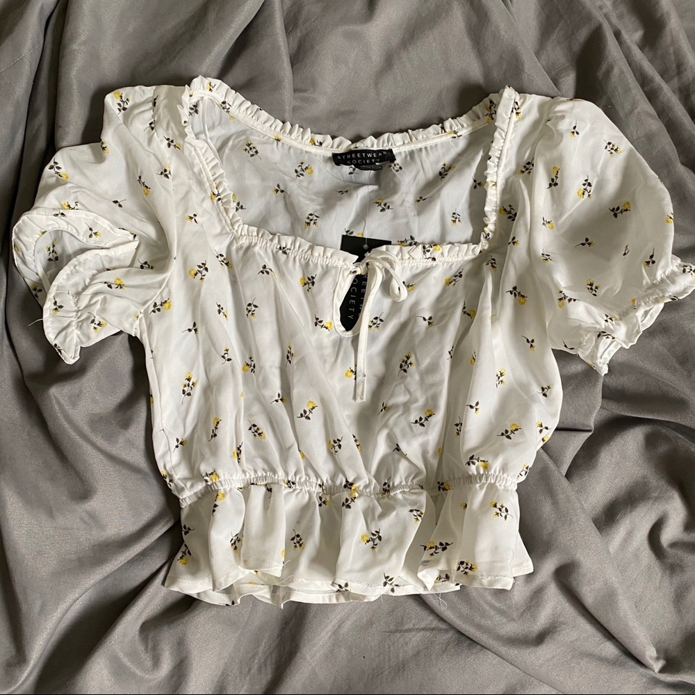 white crop top